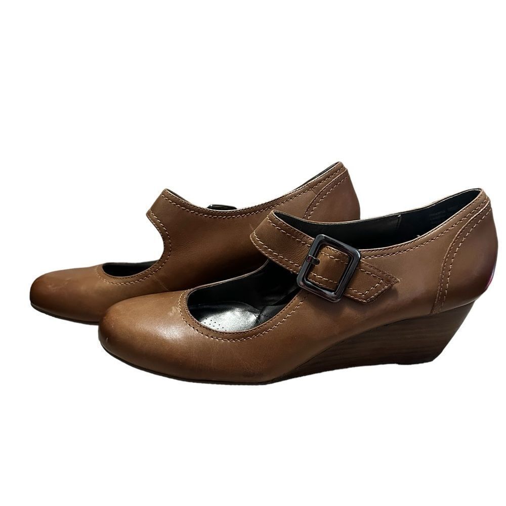 Ros Hommerson Havana Coffee burnished Lea wedge size 10SS new
